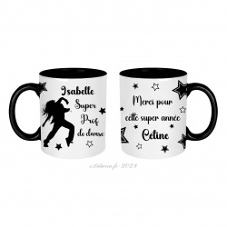 Mug Super prof de danse, merci pour cette super année personnalisable