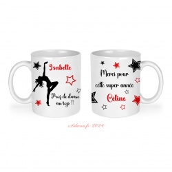 Mug Prof de danse au top, merci pour cette super année personnalisable