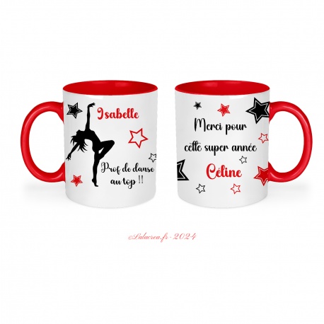 Mug Prof de danse au top, merci pour cette super année personnalisable