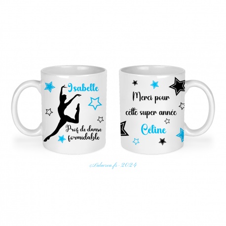 Mug Prof de danse formidable, merci pour cette super année personnalisable