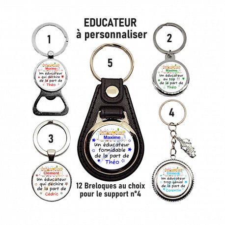 Porte clés, décapsuleur éducateur à personnaliser