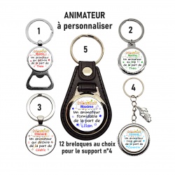Porte clés, décapsuleur animateur à personnaliser