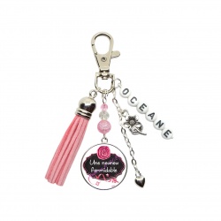 Porte clés "Une nounou formidable" personnalisable