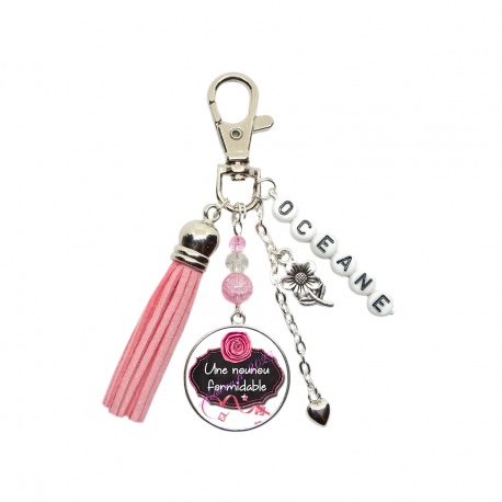Porte clés "Une nounou formidable" personnalisable