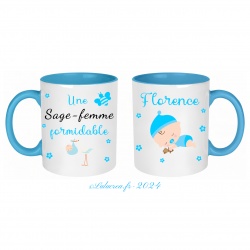Mug personnalisé Une sage femme formidable ou autre métier