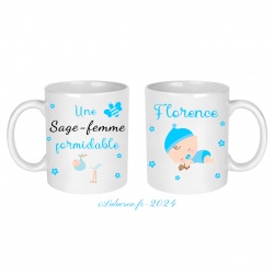 Mug personnalisé Une sage femme formidable ou autre métier
