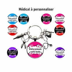 Porte clés médical à personnaliser
