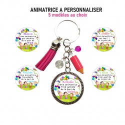 Porte clés  animatrice personnalisé au prénom de votre choix