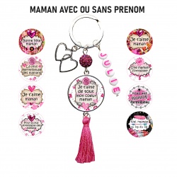 Porte clés maman personnalisable ou non au prénom de votre choix