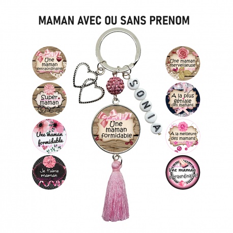 Porte clés maman personnalisable ou non au prénom de votre choix