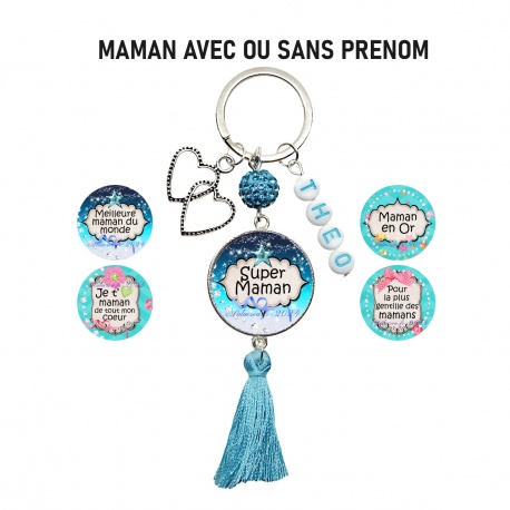 Porte clés maman personnalisable ou non au prénom de votre choix