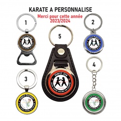Porte clés, décapsuleur Prof de karaté personnalisé, Merci pour cette année de karaté