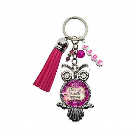 Porte clés Pour une chouette maman personnalisable