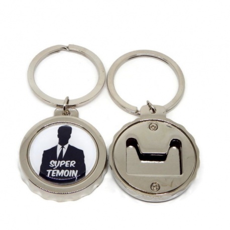 Porte clés décapsuleur "Super témoin"