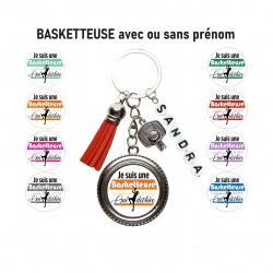 Porte clés Je suis une basketteuse qui déchire avec ou sans prénom