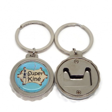 Porte clés décapsuleur "Super kiné"