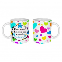 Mug personnalisé Merci nounou de m'avoir aidé à grandir