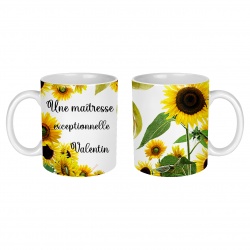 Mug Une maîtresse exceptionnelle tournesol à personnaliser