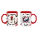 Mug personnalisé Mon papa est un rugbyman qui déchire, je t'aime, fond noir, rouge ou blanc