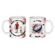 Mug personnalisé Mon papa est un rugbyman qui déchire, je t'aime, fond noir, rouge ou blanc