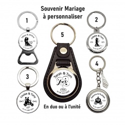 Porte clés, décapsuleur Souvenir Mariage à personnaliser