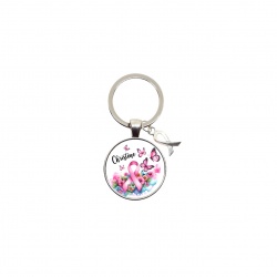 Porte clés octobre rose à personnaliser