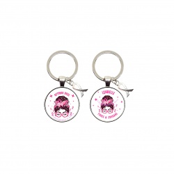 Porte clés Octobre Rose Recto Verso à personnaliser