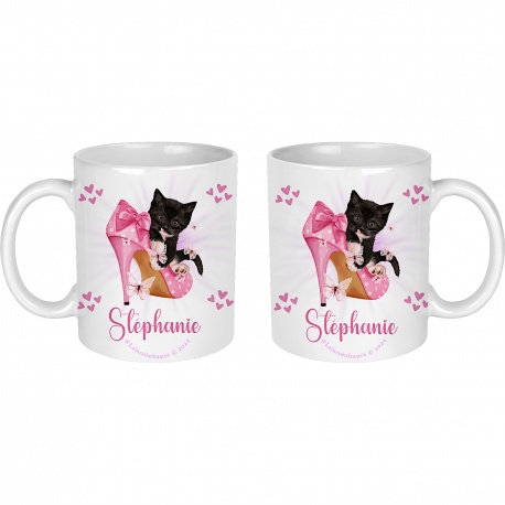 Mug Chaton personnalisable recto verso