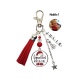 Porte clés ou bijou de sac Joyeux noël marraine personnalisable recto-verso