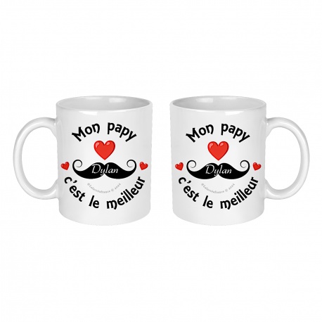 Mug papy personnalisable, Mon papy c'est le meilleur