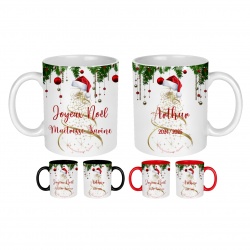 Mug  Joyeux Noël maîtresse, Atsem, Aesh personnalisable