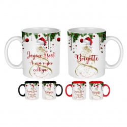 Mug  Joyeux Noël à ma super collègue personnalisable
