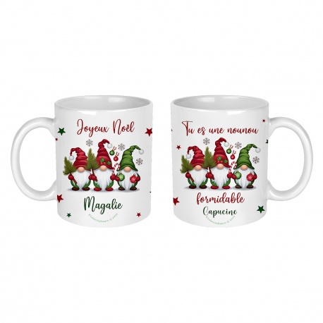 Mug  Joyeux Noël nounou au autre à personnaliser