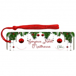 Marque-page métal Joyeux noël à personnaliser