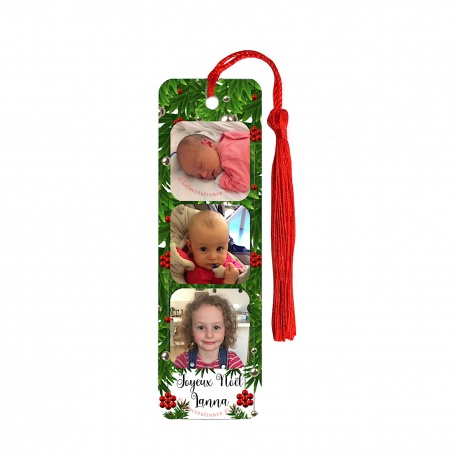Marque-page photo Joyeux noël à personnaliser