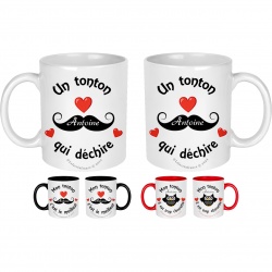 Mug tonton personnalisable au prénom de votre choix