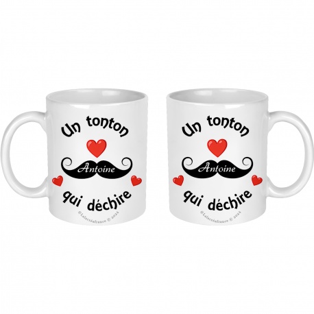 Mug tonton personnalisable au prénom de votre choix