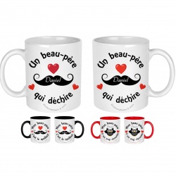 Mug beau-père personnalisable au prénom de votre choix