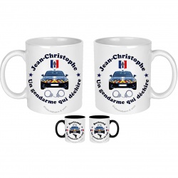 Mug gendarme personnalisé au prénom de votre choix
