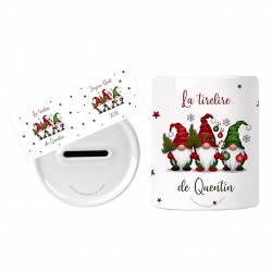 Tirelire enfant personnalisé thème noël