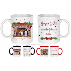 Mug noël personnalisé aux membres de votre famille