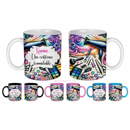 Mug coiffeuse personnalisable