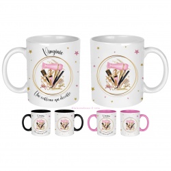 Mug coiffeuse qui décoiffe personnalisable