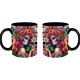 Mug femme gothique, tête de mort fleurie, Dia De Los Muertos