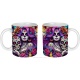 Mug femme gothique, tête de mort fleurie, Dia De Los Muertos