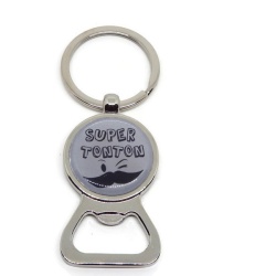 Porte clés décapsuleur "Super tonton"