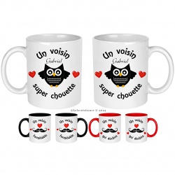 Mug voisin personnalisable au prénom de votre choix