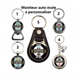 Porte clés, décapsuleur Moniteur auto-école à personnaliser