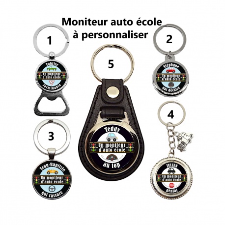 Porte clés, décapsuleur Moniteur auto-école à personnaliser
