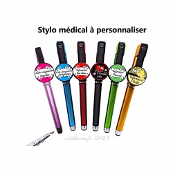 Stylo médical à personnaliser avec le métier, le prénom et la couleur de votre choix